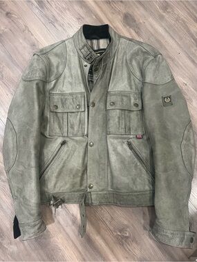 Very Rare Belstaff Cougar Leather Jacket from “Wanted”. Forest Green